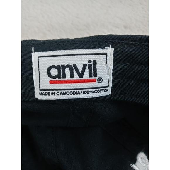 Anvil Hat "Dam Ships" Strapback Cap Black Embroidered Dad Hat OSFA 100% Cotton - Picture 6 of 6